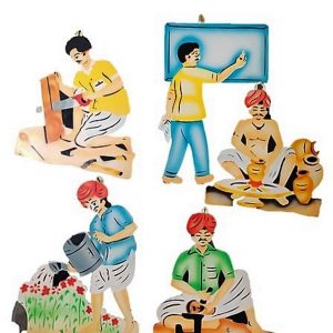 Community helper wooden cutout
