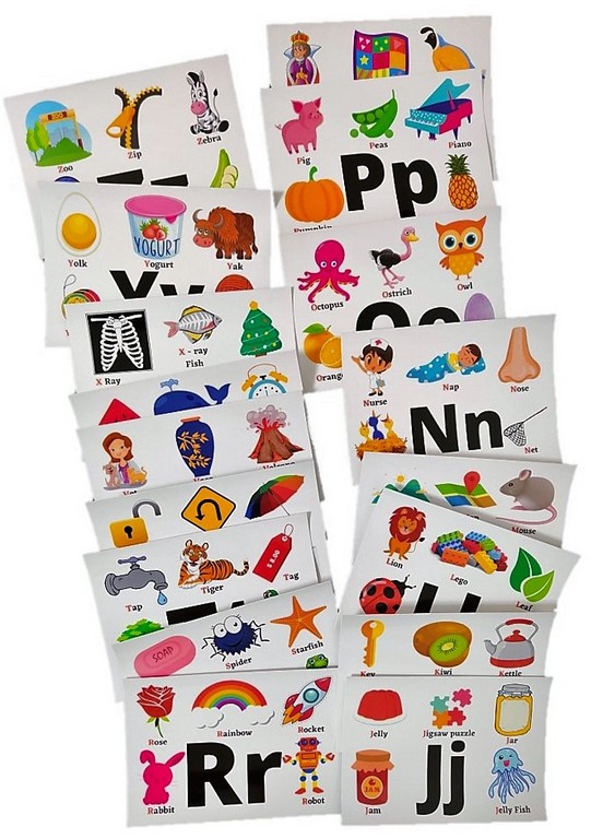 Flash cards - Alphabets and letter friends