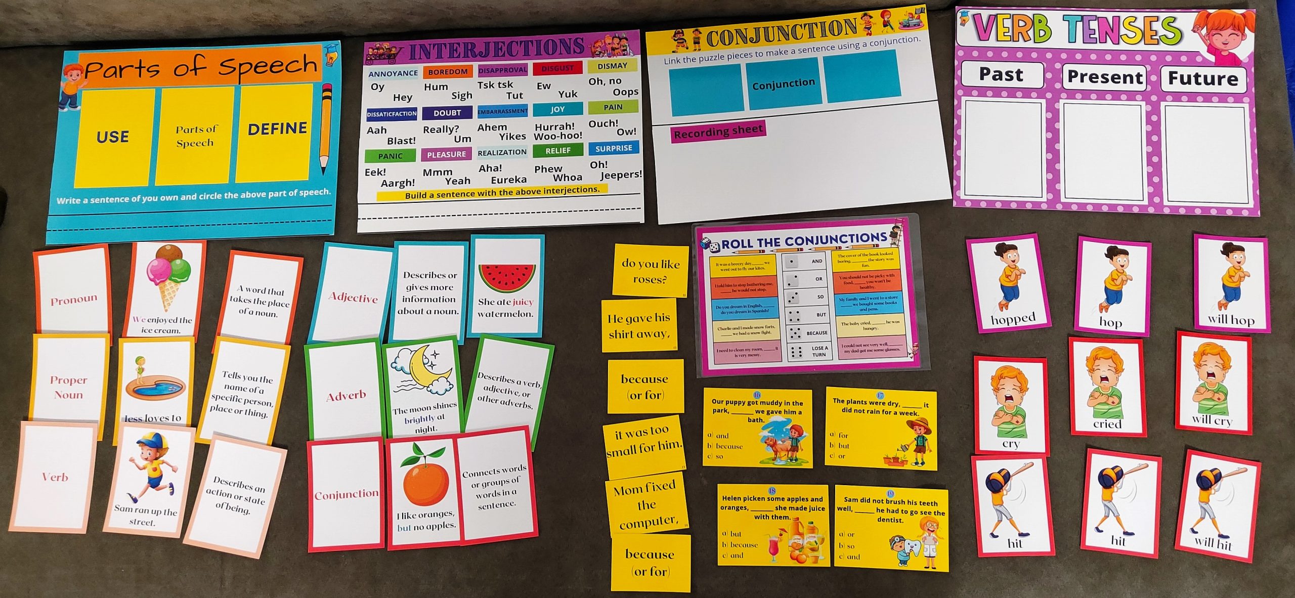 Grammar kit 4 Verb, Conjunction, Interjection, parts of speech