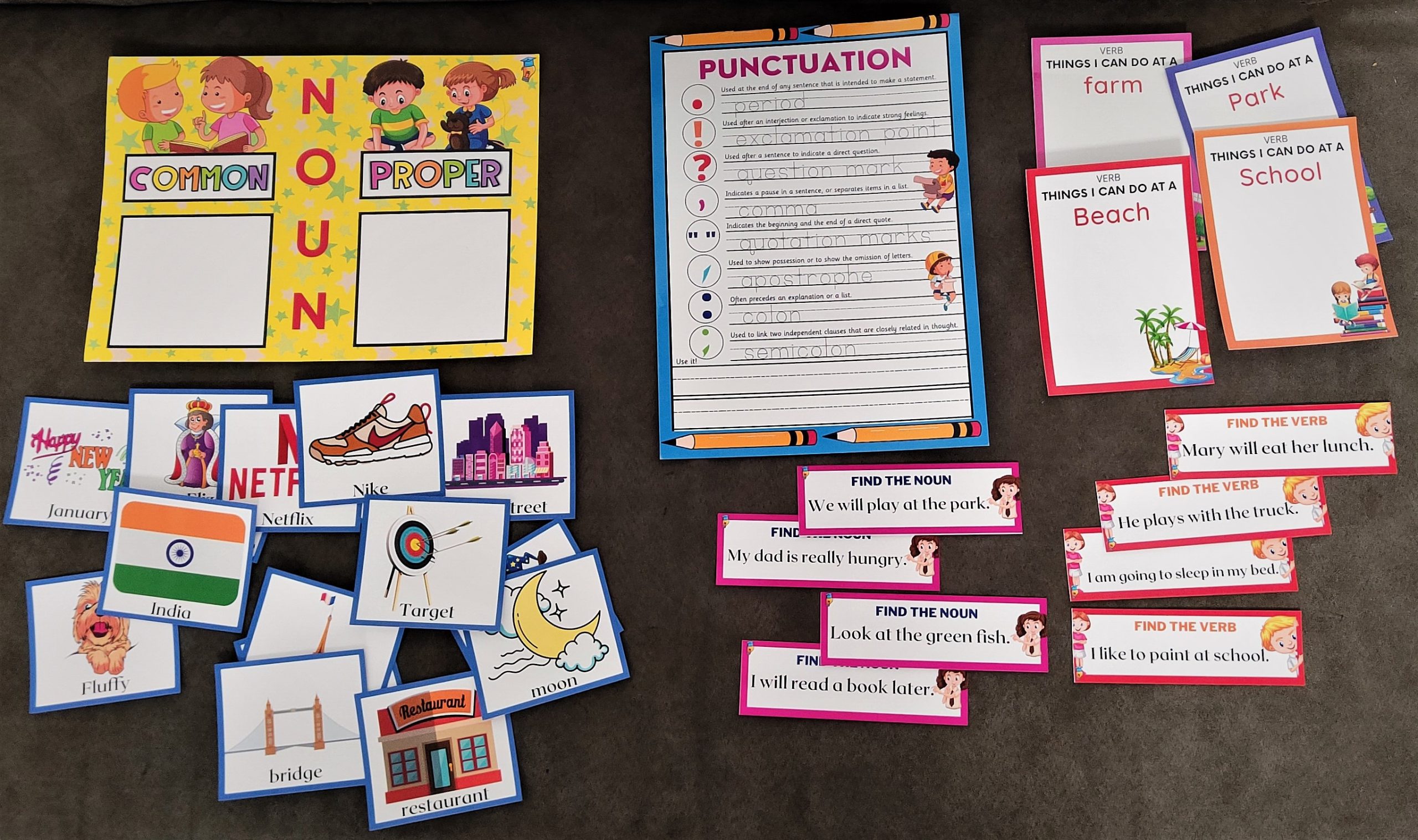 Grammar kit 1 - Noun ,Verb, Punctuations