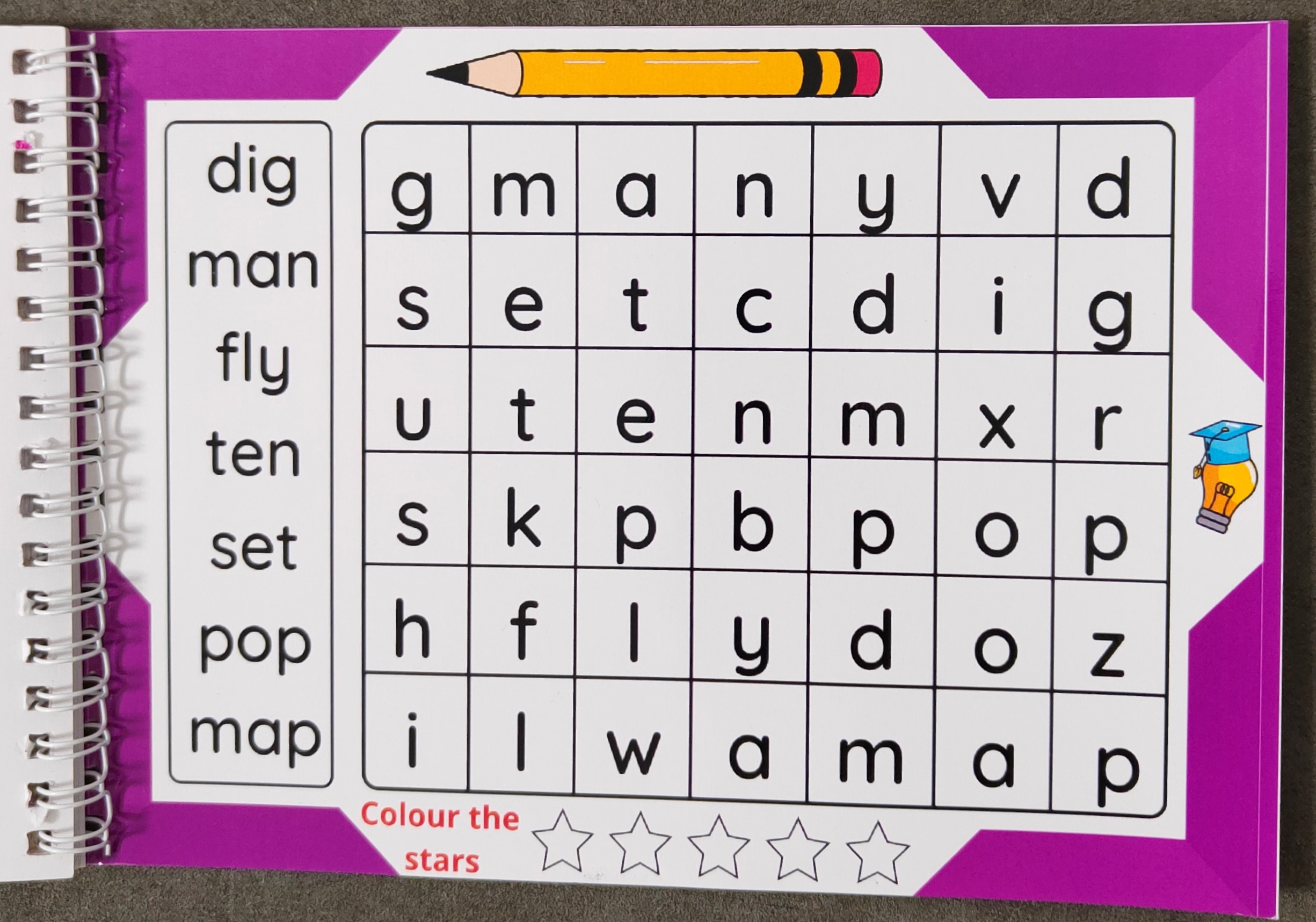 Phonics word search