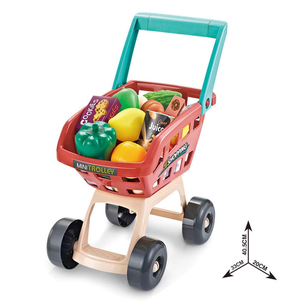 Supermarket with shopping cart