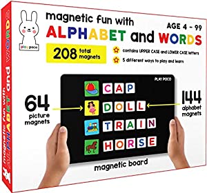 Magnetic fun with Alphabet and words