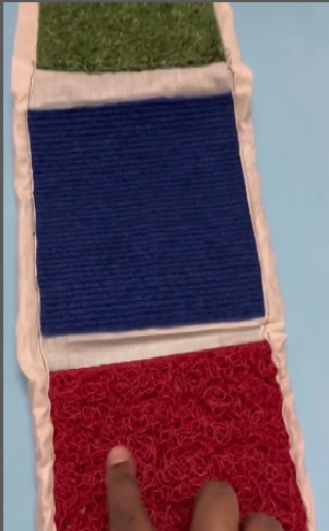 Sensory mat with 9 textures